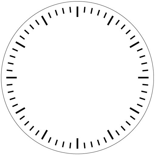 Stencil - Simple Clock (7inch)