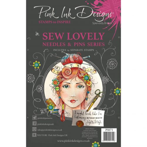 Pink Ink Designs Sew Lovely 6 in x 8 in Clear Stamp